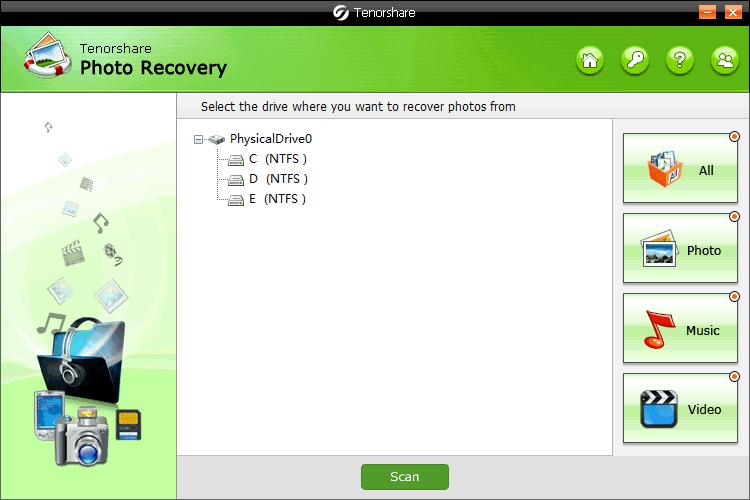 Tenorshare Photo Recovery下载,图片恢复,音频恢复,视频恢复